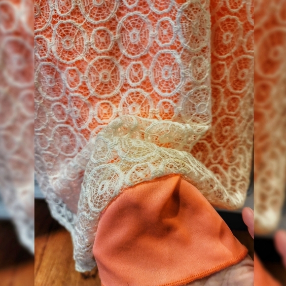 Coveted Clothing Pink and White Crochet Dress - Picture 4 of 6